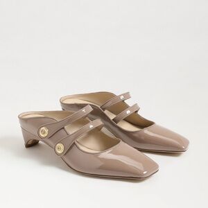 SAM EDELMAN Mckenna Mary Jane Mules in Soft Taupe 8.5 NWOB